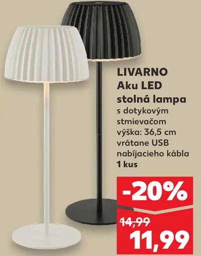 Livarno Aku LED stolná lampa s dotykovým stmievaním
