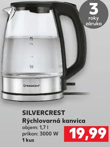 SilverCrest Rýchlovarná kanvica