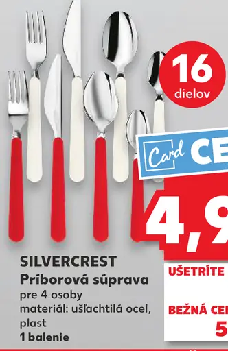 Silvercrest príborová súprava pre 4 osoby nerezový príbor
