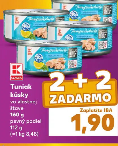 K-Classic tuniak kúsky vo vlastnej šťave