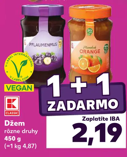 K-Classic Džem rôzne druhy