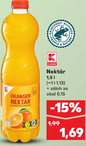 K-Classic pomarančový nektár