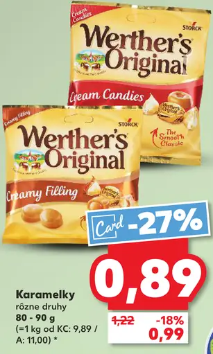 Werther's Original karamelky rôzne druhy