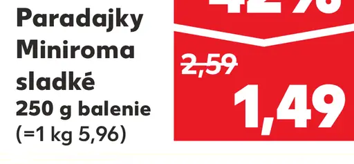 Kaufland Paradajky Minirama strapcové