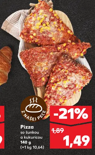 Pizza so šunkou a kukuricou