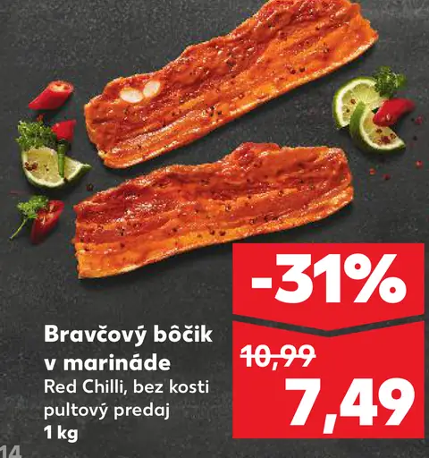 Bravčový bôčik v marináde Red Chilli
