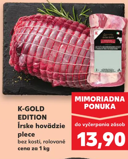 K-Classic K-Gold Edition írske hovädzie plece bez kosti, rolované