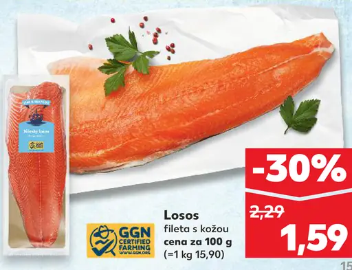 Losos fileta s kožou