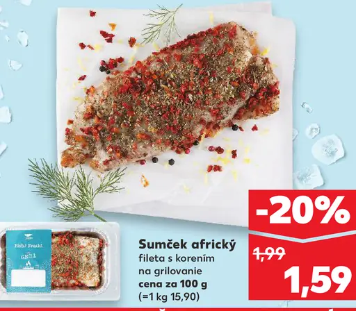 Sumček africký fileta s korením na grilovanie