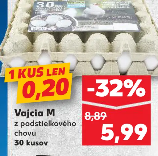 Vajcia M zo podstielkového chovu