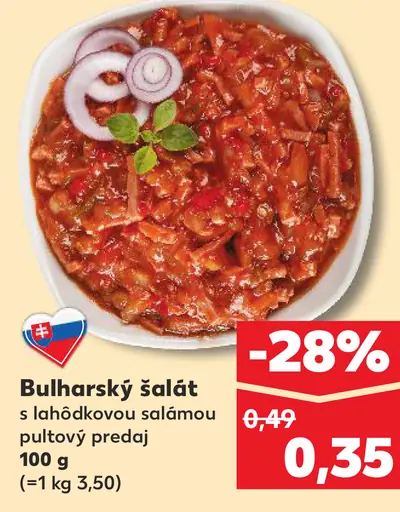 Bulharský šalát s lahôdkovou salámou