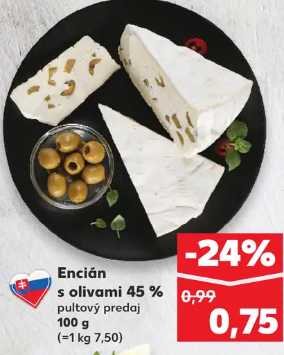 Encián s olivami 45 % syr