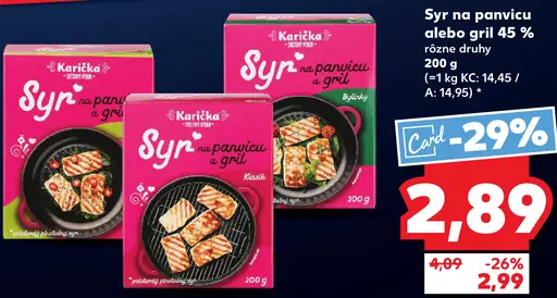 Karitka Syr na panvicu alebo gril 45%
