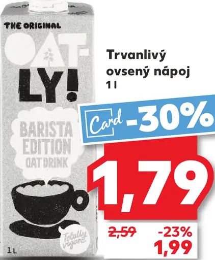 Oatly Barista Edition ovsený nápoj
