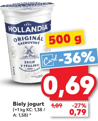 Hollandia biely jogurt originál gazdovský