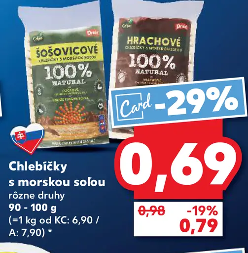 Šošovicové chlebíčky s morskou soľou
