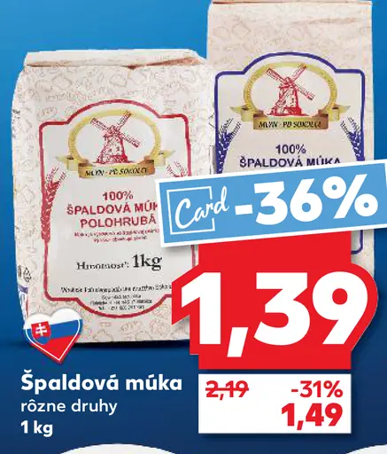 Špaldová múka polohruhá