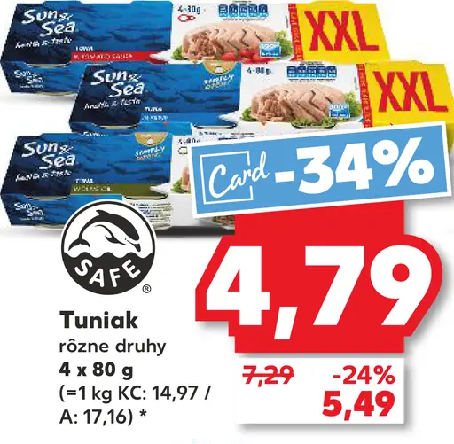 Sun & Sea tuniak v konzerve rôzne druhy