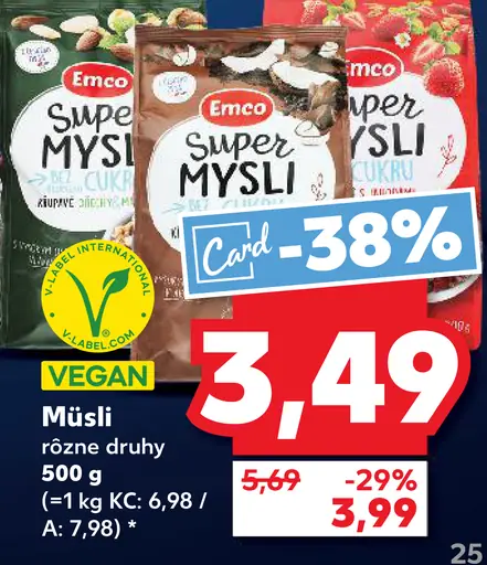 Emco Super Mysli müsli rôzne druhy