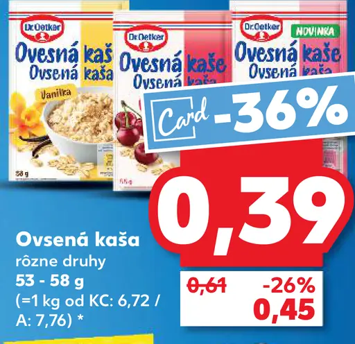 Emco Ovsená kaša rôzne druhy