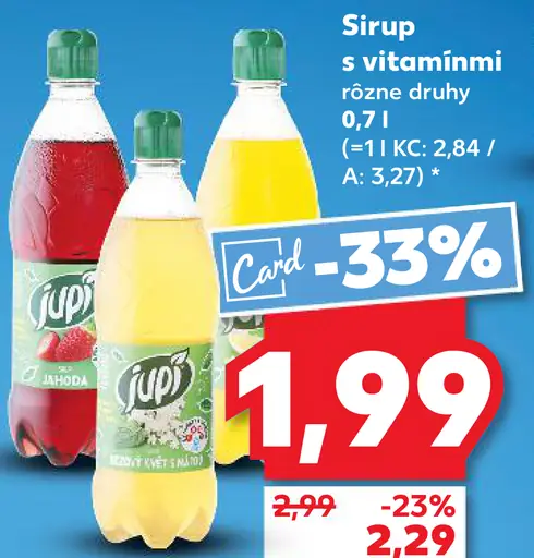 Jup sirup s vitamínmi rôzne druhy