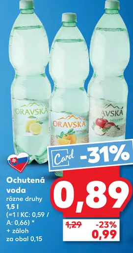 Oravská ochutená voda rôzne druhy