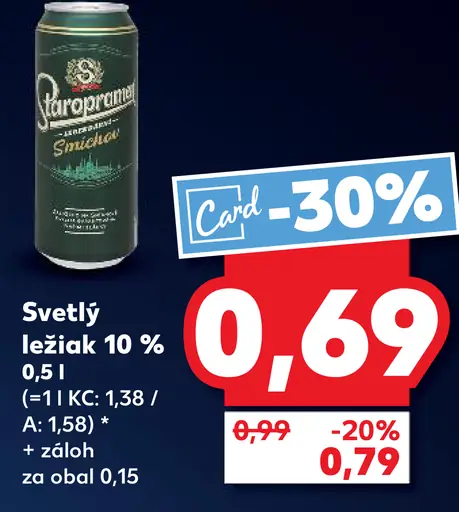 Staropramen Svetlý ležiak 12% plechovka