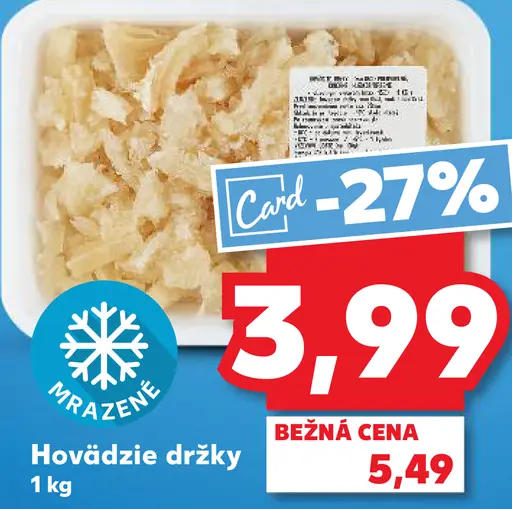 Hovädzie držky predvarené mrazené