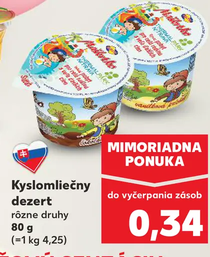 Kyslomliečny dezert rôzne druhy