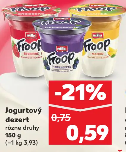Jogurtový dezert rôzne druhy