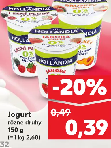 Hollandia jogurt rôzne druhy