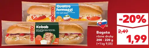K-Classic bageta rôzne druhy