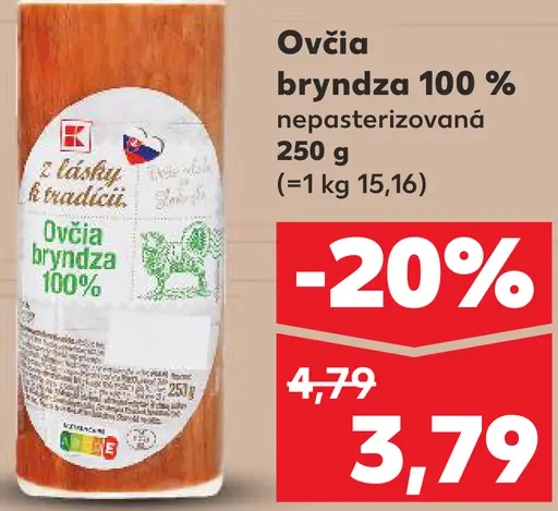 K-Classic z lásky k tradícii ovčia bryndza 100 % nepasterizovaná