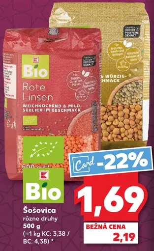 K-Bio červená šošovica
