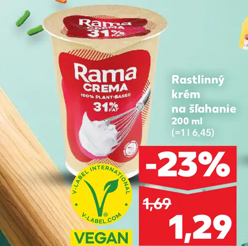 Rama Crema rastlinný krém na šľahanie 31 %