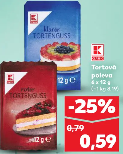 K-Classic tortová poleva číra