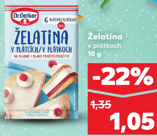 Dr. Oetker Želatína v plátkoch