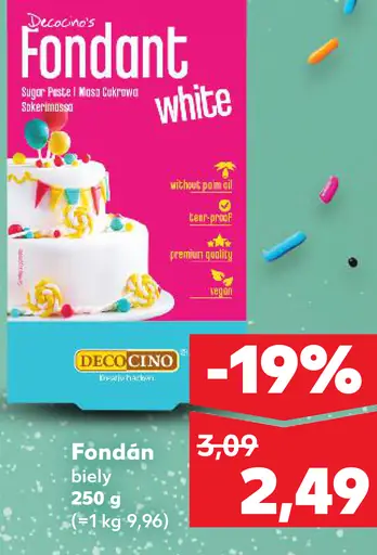 Decocino fondán biely