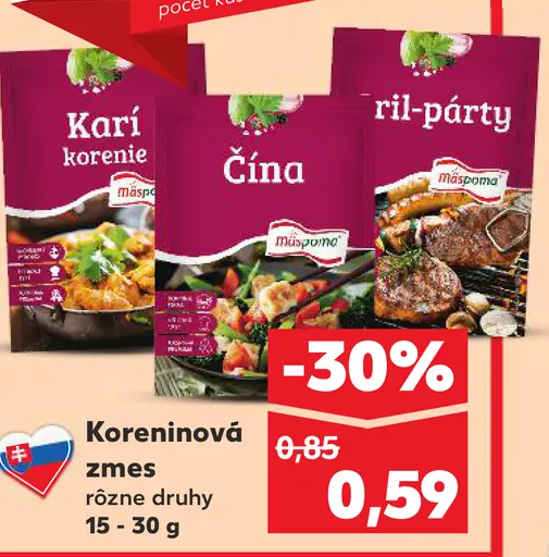 Mäspoma Koreninová zmes rôzne druhy