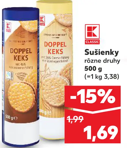 K-Classic sušienky rôzne druhy