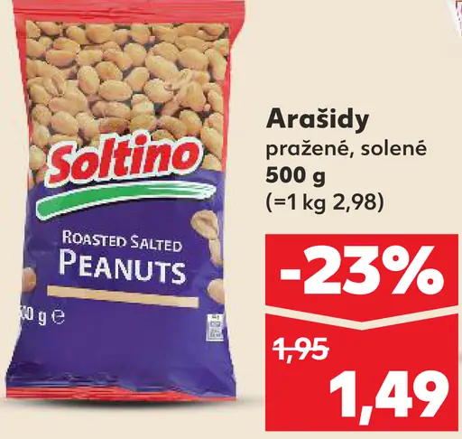 Kaufland Soltino arašidy pražené, solené