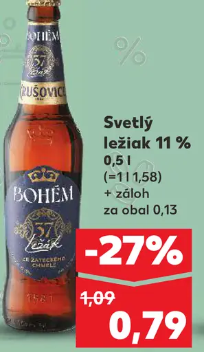 Bohemia Regent svetlý ležiak 11 %
