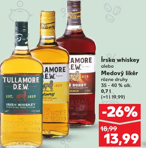 Tullamore D.E.W. Írská whiskey