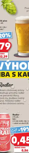 Stephans Bräu Grapefruit Radler nealkoholický radler plechovka