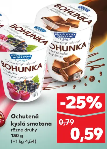 Bohunka ochutená kyslá smotana rôzne druhy