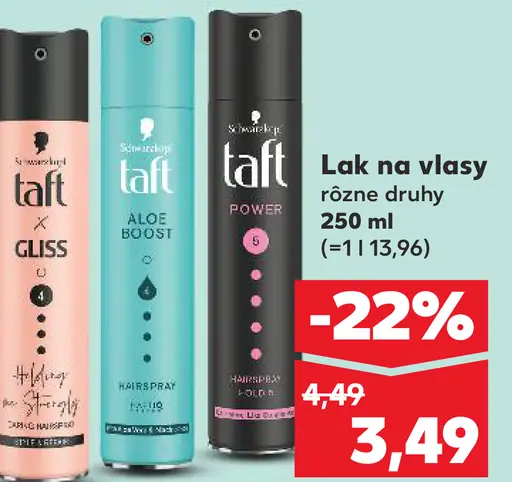 Taft lak na vlasy