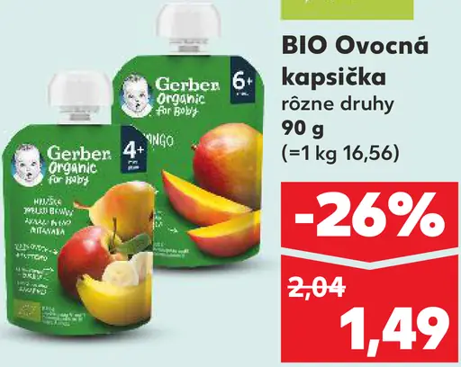 Gerber Organic ovocná kapsička
