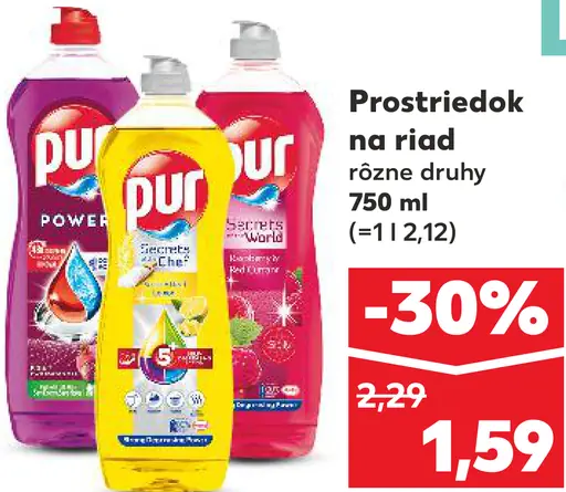 Pur prostriedok na riad rôzne druhy