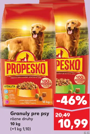 Propesko granuly pre psy rôzne druhy