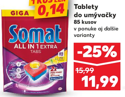 Somat tablety do umývačky rôzne druhy